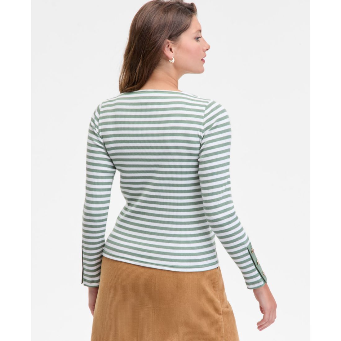 On 34th Women's Button-Cuff Boatneck Top, Macy's Exclusive