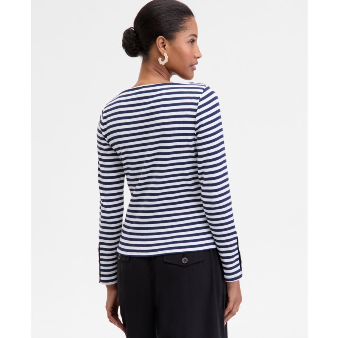 On 34th Women's Button-Cuff Boatneck Top, Macy's Exclusive