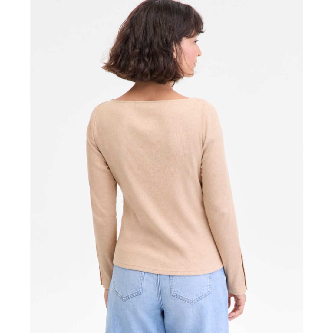 On 34th Women's Button-Cuff Boatneck Top, Macy's Exclusive