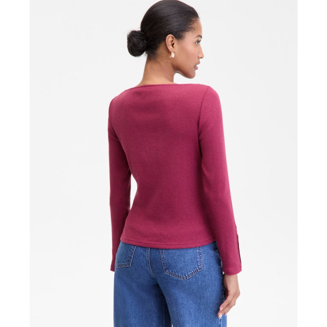 On 34th Women's Button-Cuff Boatneck Top, Macy's Exclusive