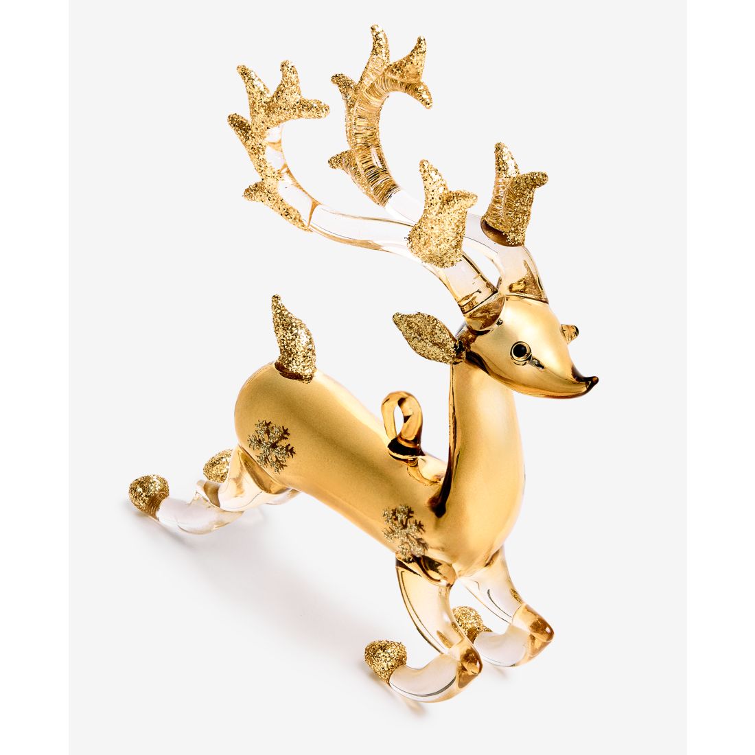 Holiday Lane Gilded Glamour Glass Deer Ornament, Macy's Exclusive
