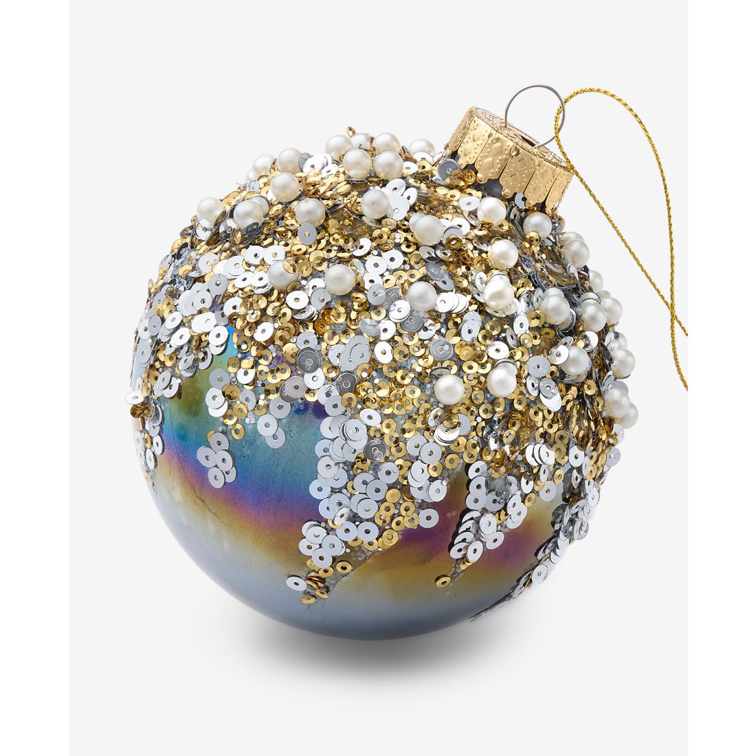 Holiday Lane Enchanted Forest Glass Embellished Ball Ornament, Macy's Exclusive