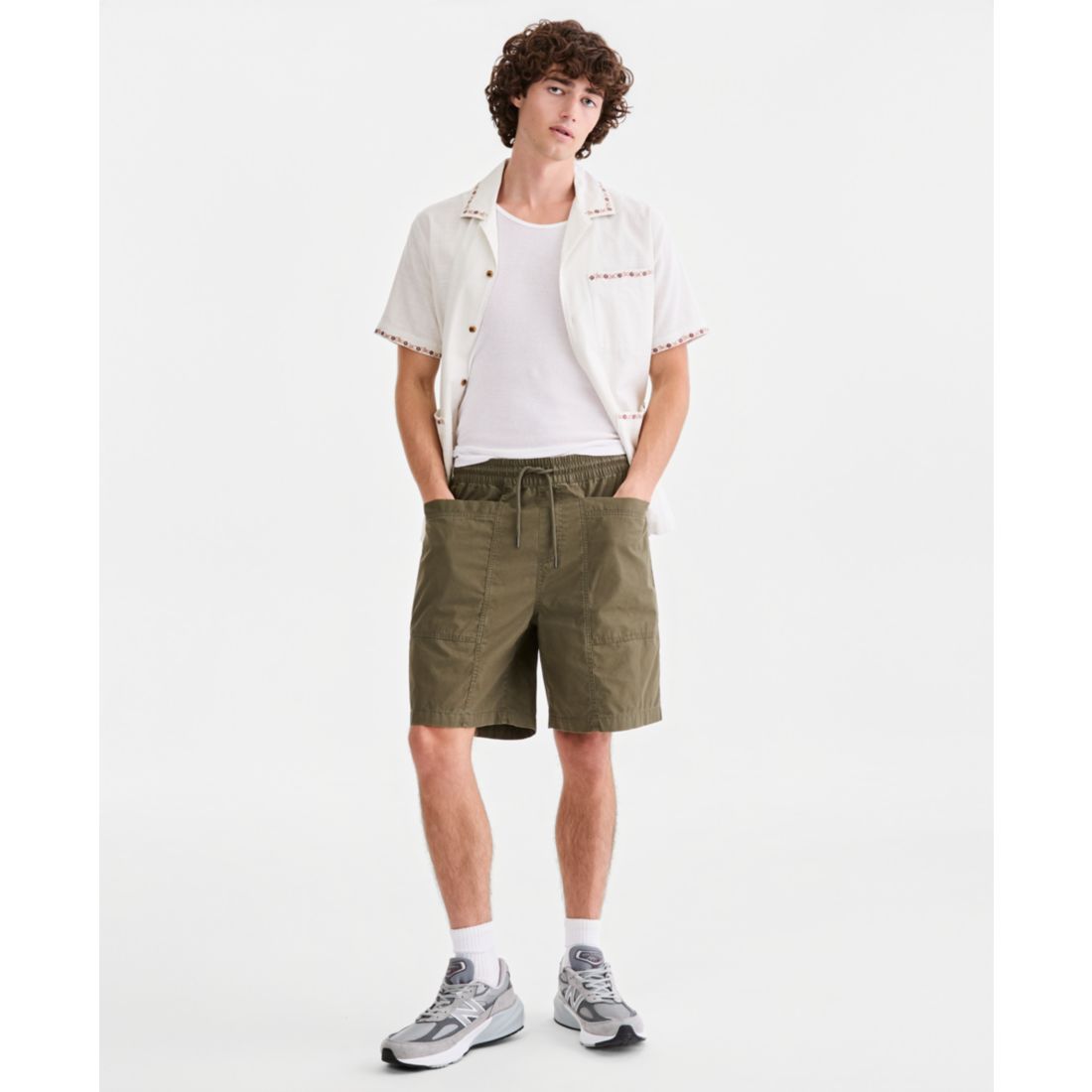 Sun + Stone Men's Josh Cotton 8" Pull-On Shorts, Macy's Exclusive