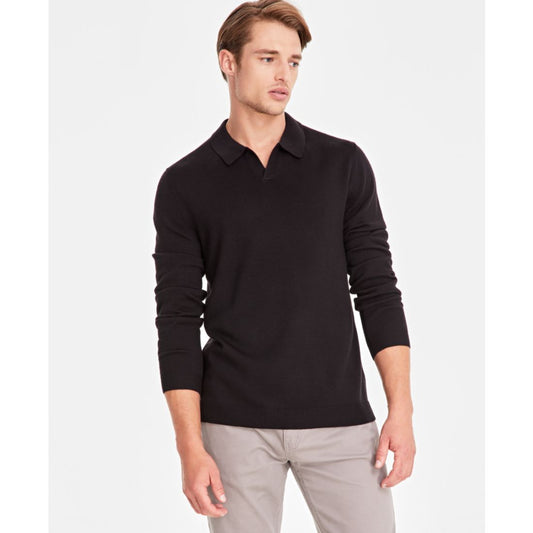 Alfani Men's Long-Sleeve Johnny Collar Merino Sweater, Created for Macy's