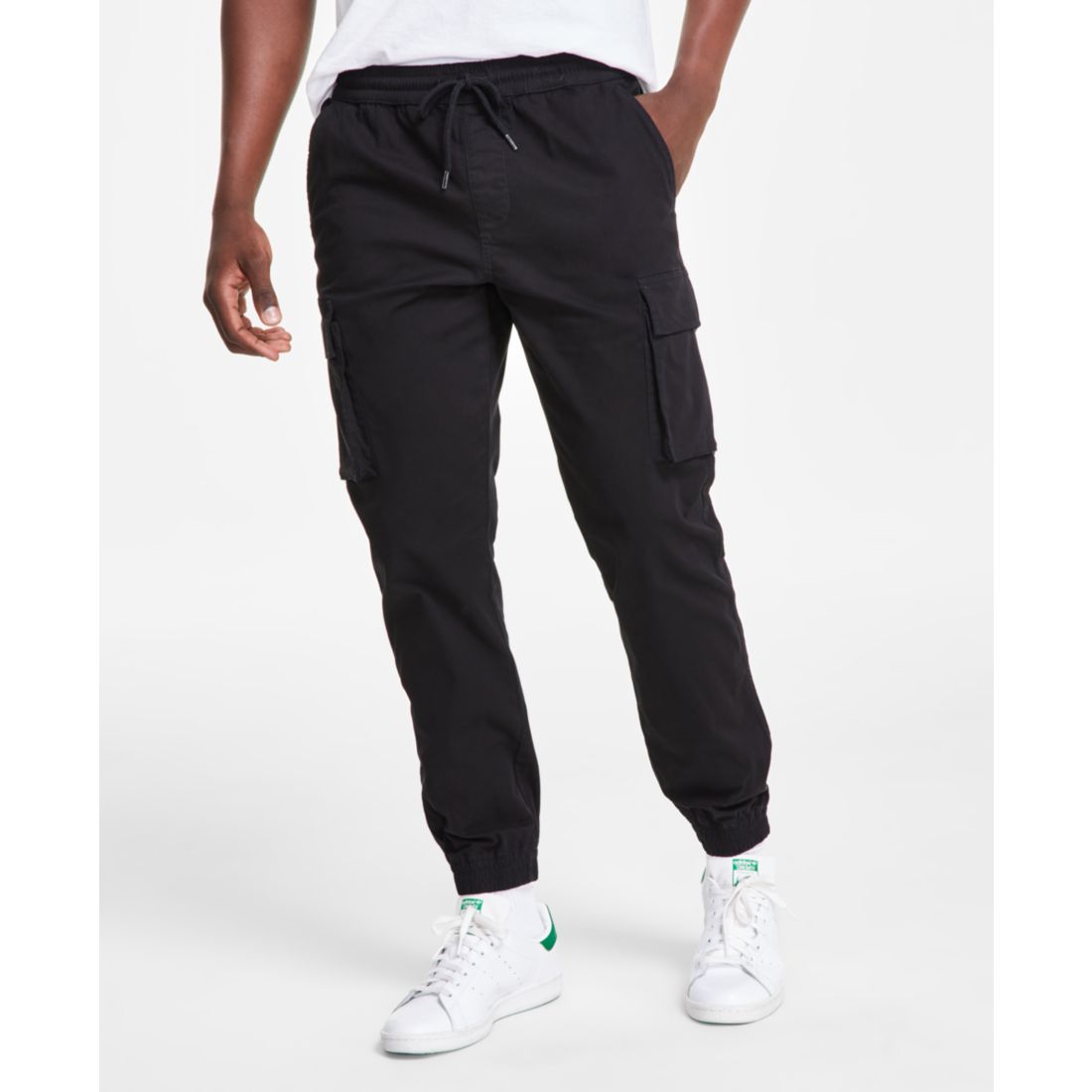 Sun + Stone Men's Garment-Dyed Cargo Jogger Pants, Created for Macy's