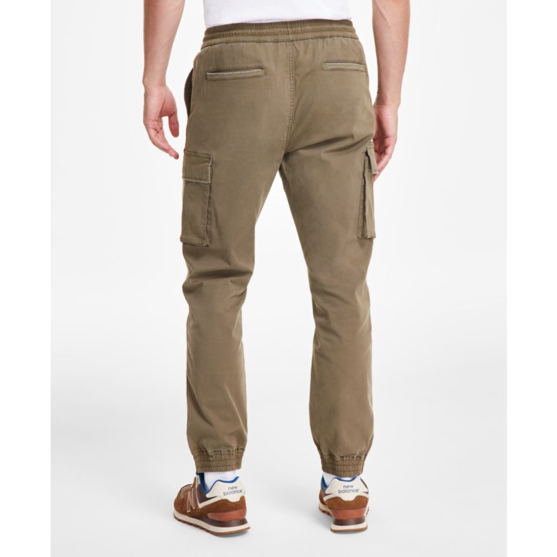 Sun + Stone Men's Garment-Dyed Cargo Jogger Pants, Created for Macy's
