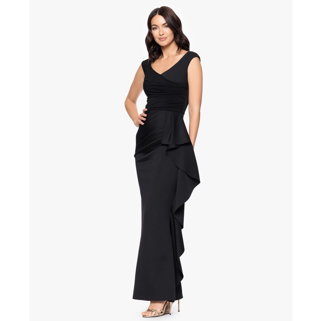 Betsy & Adam Women's Sleeveless V-Neck Dress