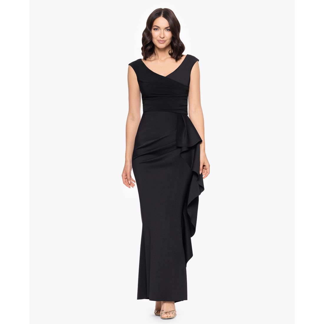 Betsy & Adam Women's Sleeveless V-Neck Dress