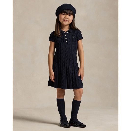 Polo Ralph Lauren Toddler and Little Girls Cable-Knit Cotton Polo Sweater Dress