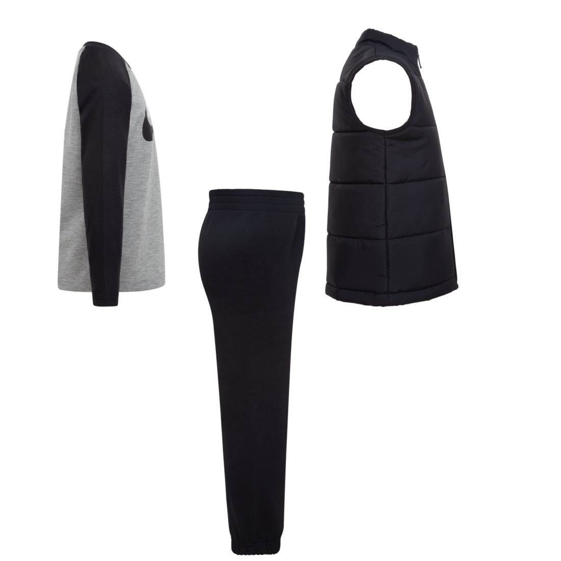 Nike Little Boys 3-Piece Solid Vest, Long Sleeve T-shirt and Pants Set