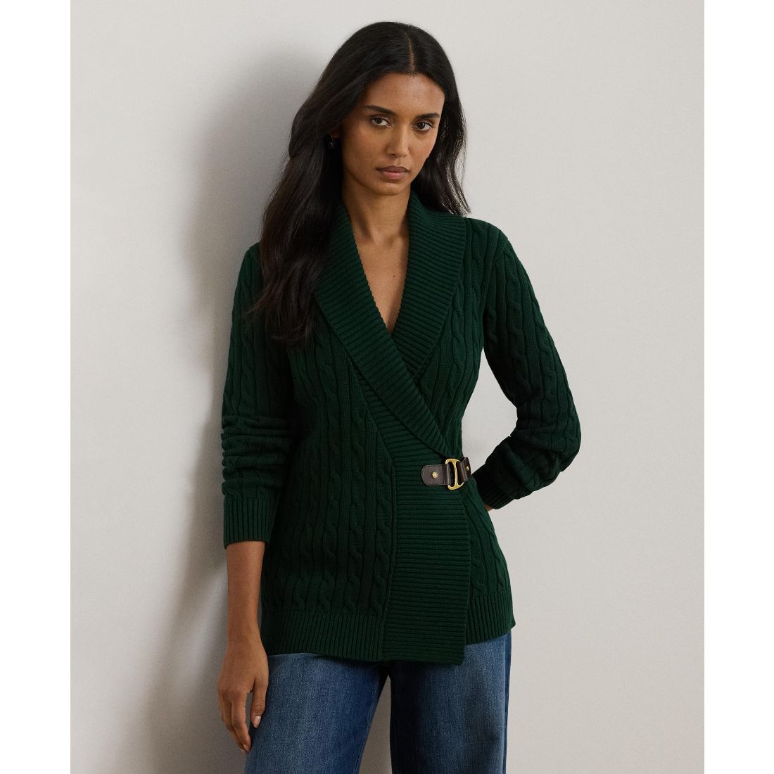 Lauren Ralph Lauren Women's Buckled Cotton Sweater