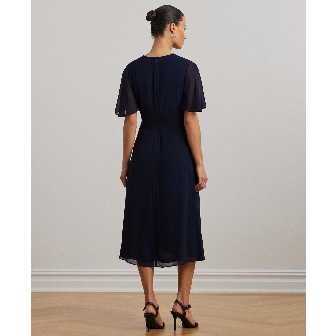 Lauren Ralph Lauren Women's Belted Georgette Dress