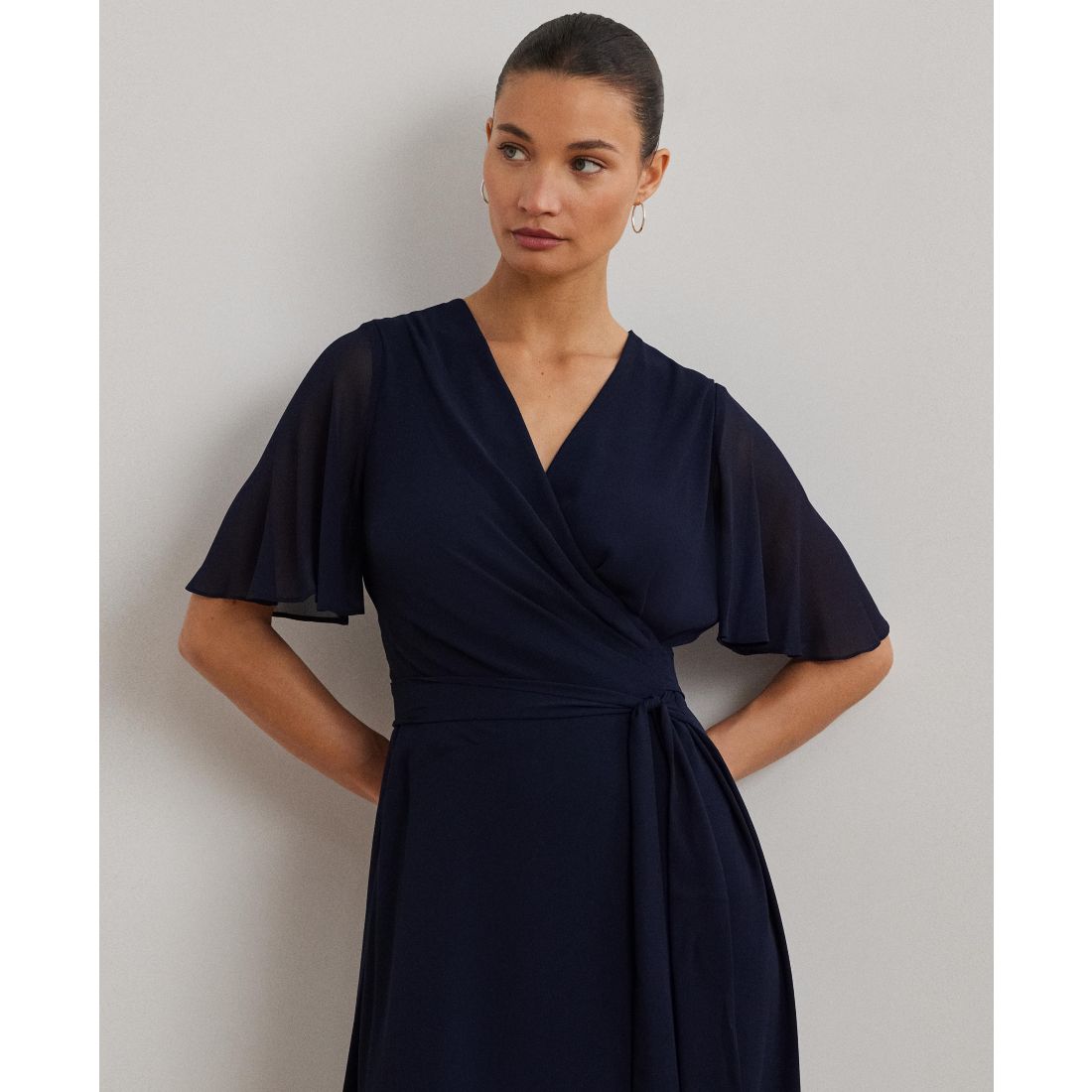 Lauren Ralph Lauren Women's Belted Georgette Dress