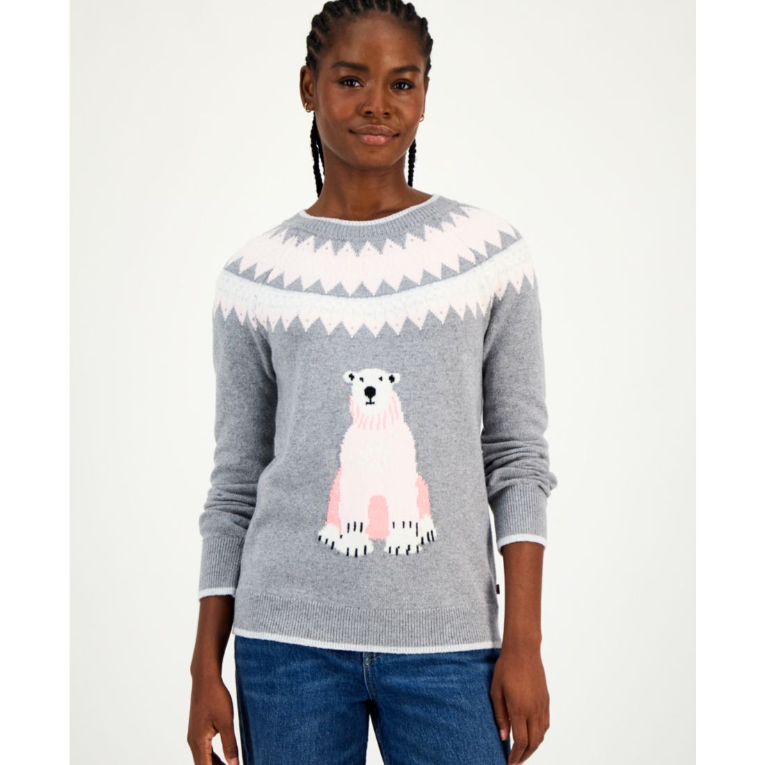 Tommy Hilfiger Women's Polar Bear Fair Isle Sweater