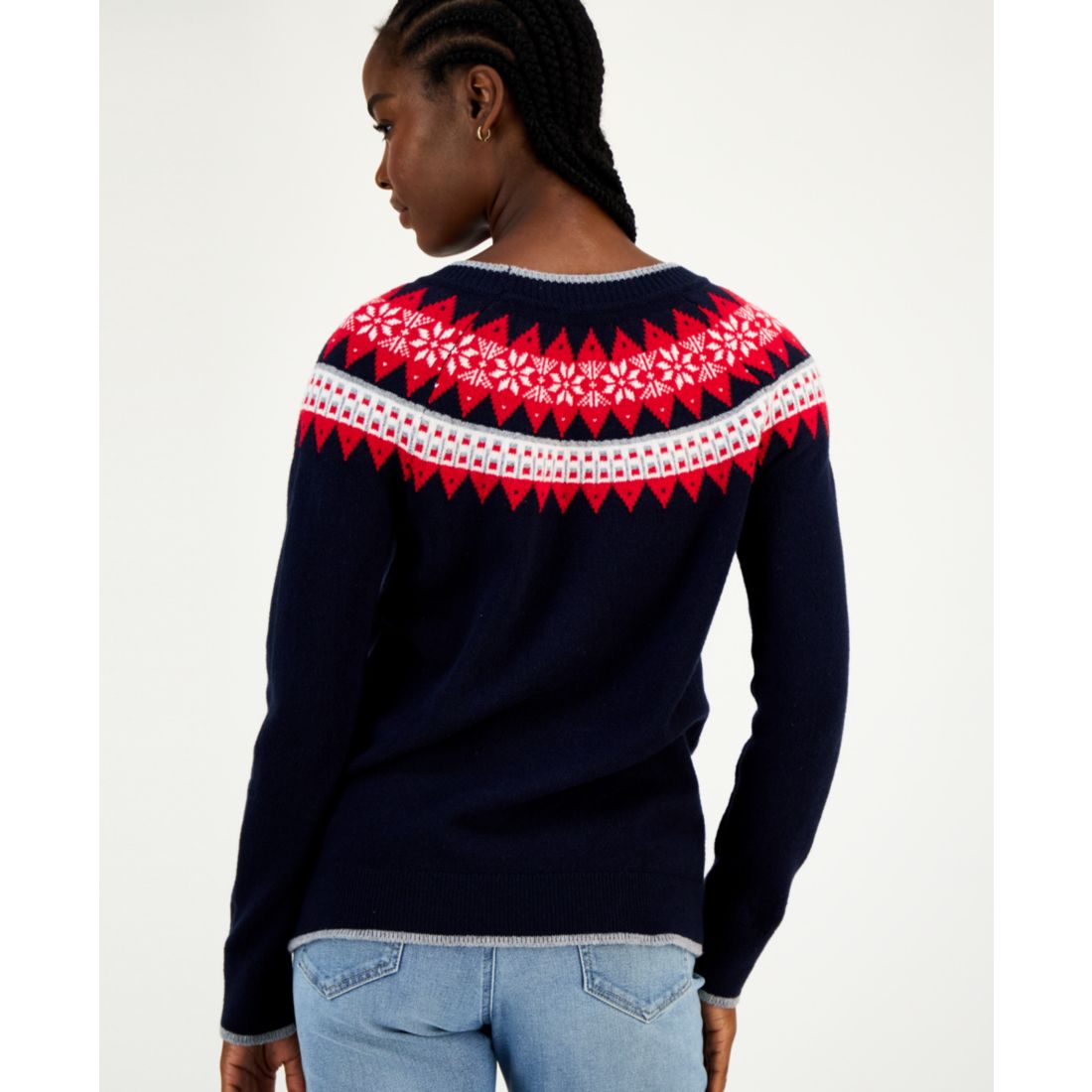 Tommy Hilfiger Women's Polar Bear Fair Isle Sweater