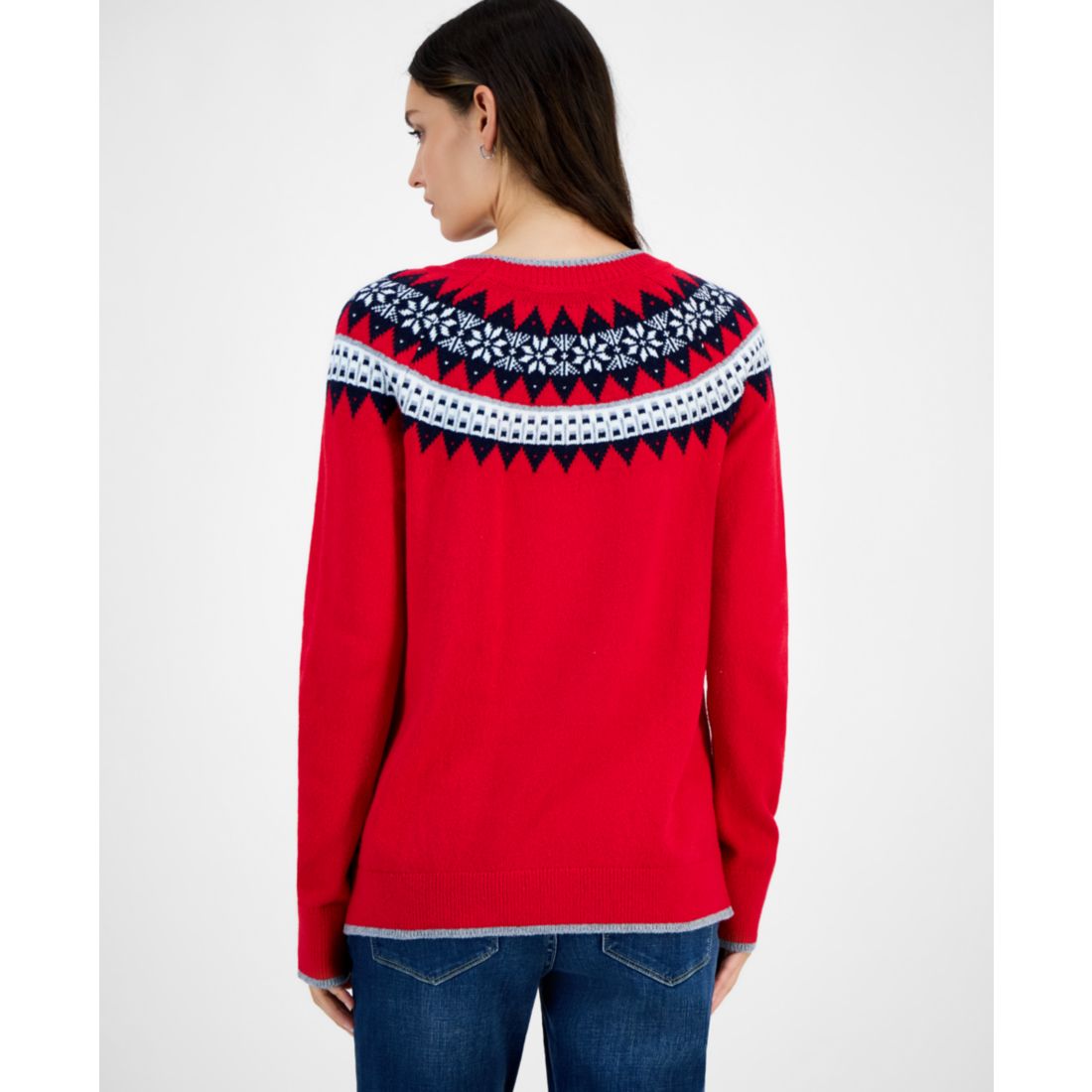 Tommy Hilfiger Women's Polar Bear Fair Isle Sweater