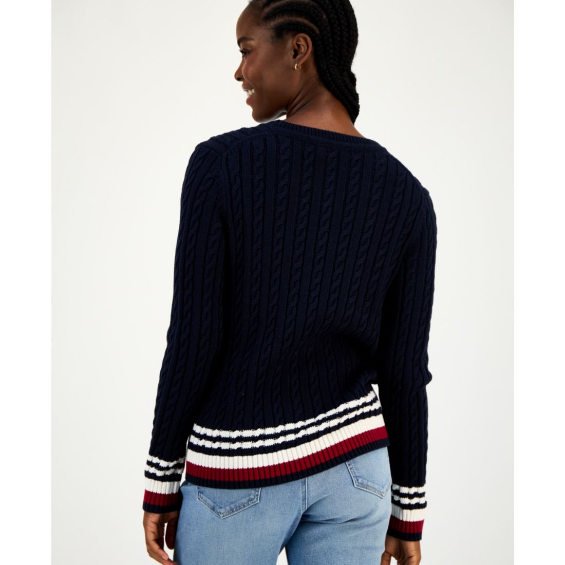 Tommy Hilfiger Women's Cotton Cable Knit Sweater