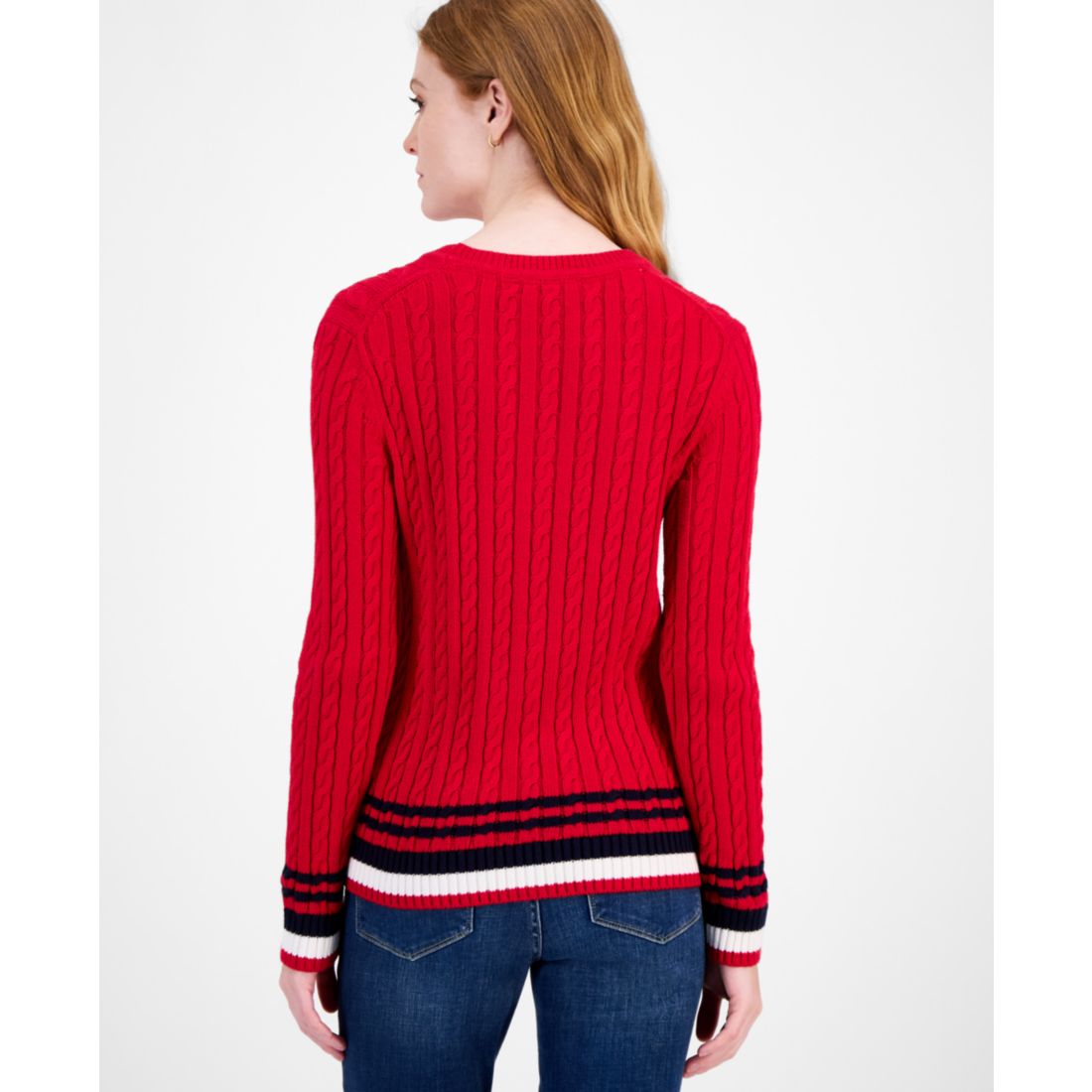 Tommy Hilfiger Women's Cotton Cable Knit Sweater