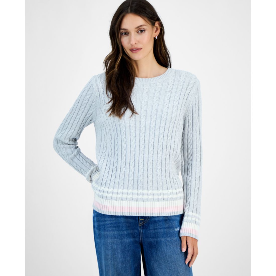 Tommy Hilfiger Women's Cotton Cable Knit Sweater