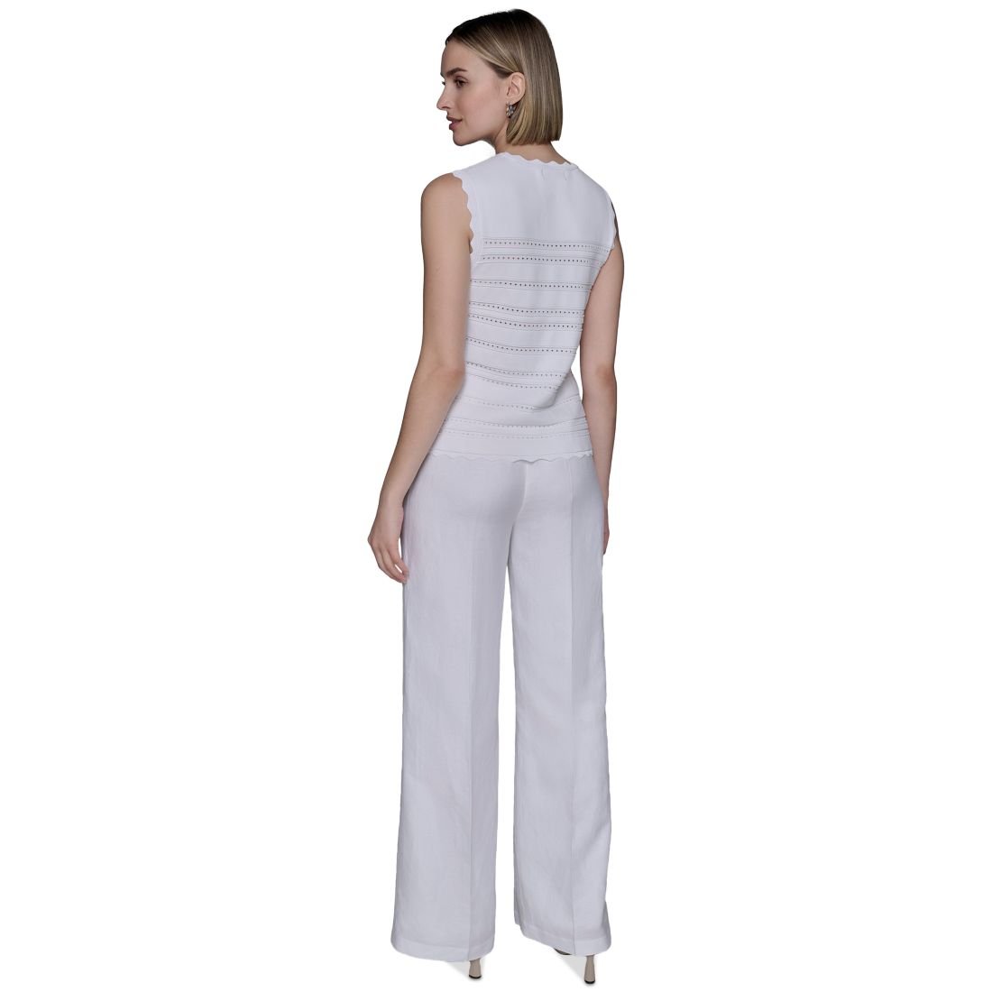 Karl Lagerfeld Paris Women's Scalloped-Trim Sweater