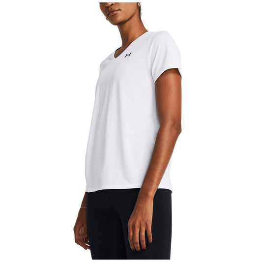 Under Armour Women's Tech V-Neck Short-Sleeve Top - White / / Black
