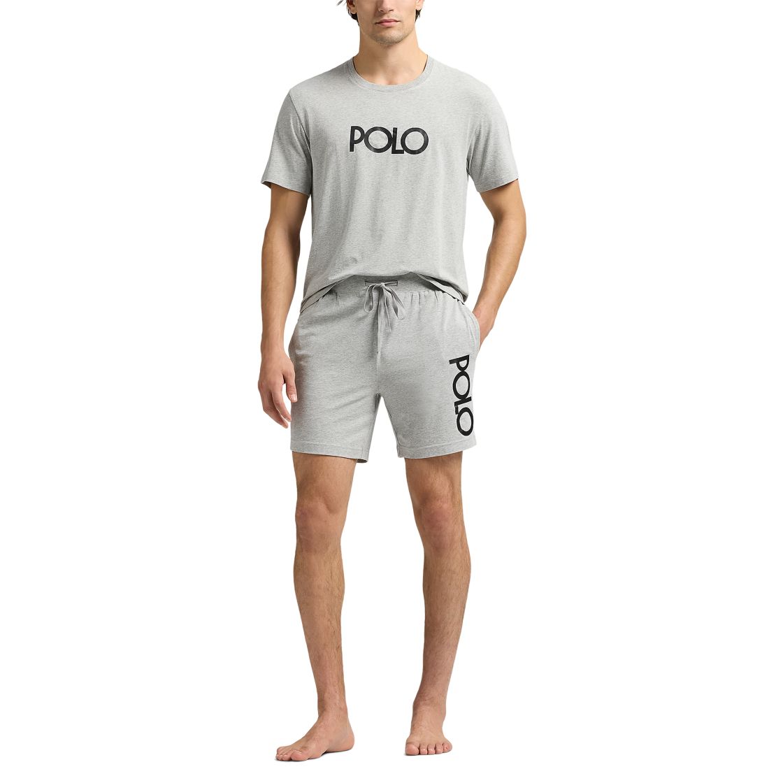 Polo Ralph Lauren Men's Logo Sleep T-Shirt, Exclusively at Macy's - Andover Heather / Polo Black Logo