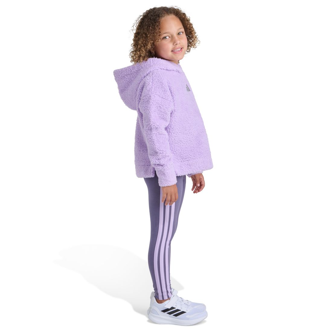 Adidas Toddler and Little Girls 2T-7 Two Piece Fleece Hoodie and Leggings Set