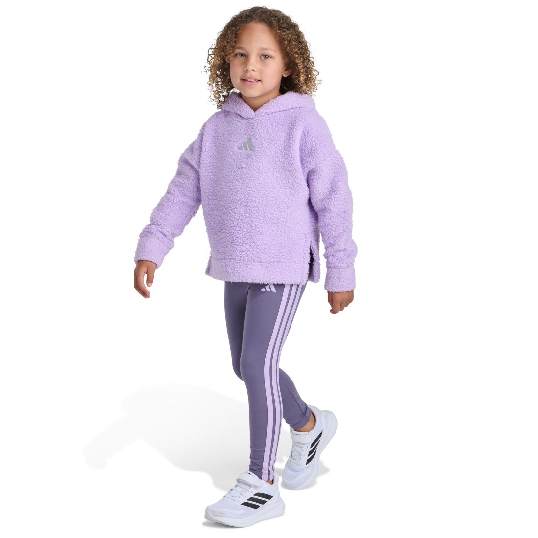 Adidas Toddler and Little Girls 2T-7 Two Piece Fleece Hoodie and Leggings Set