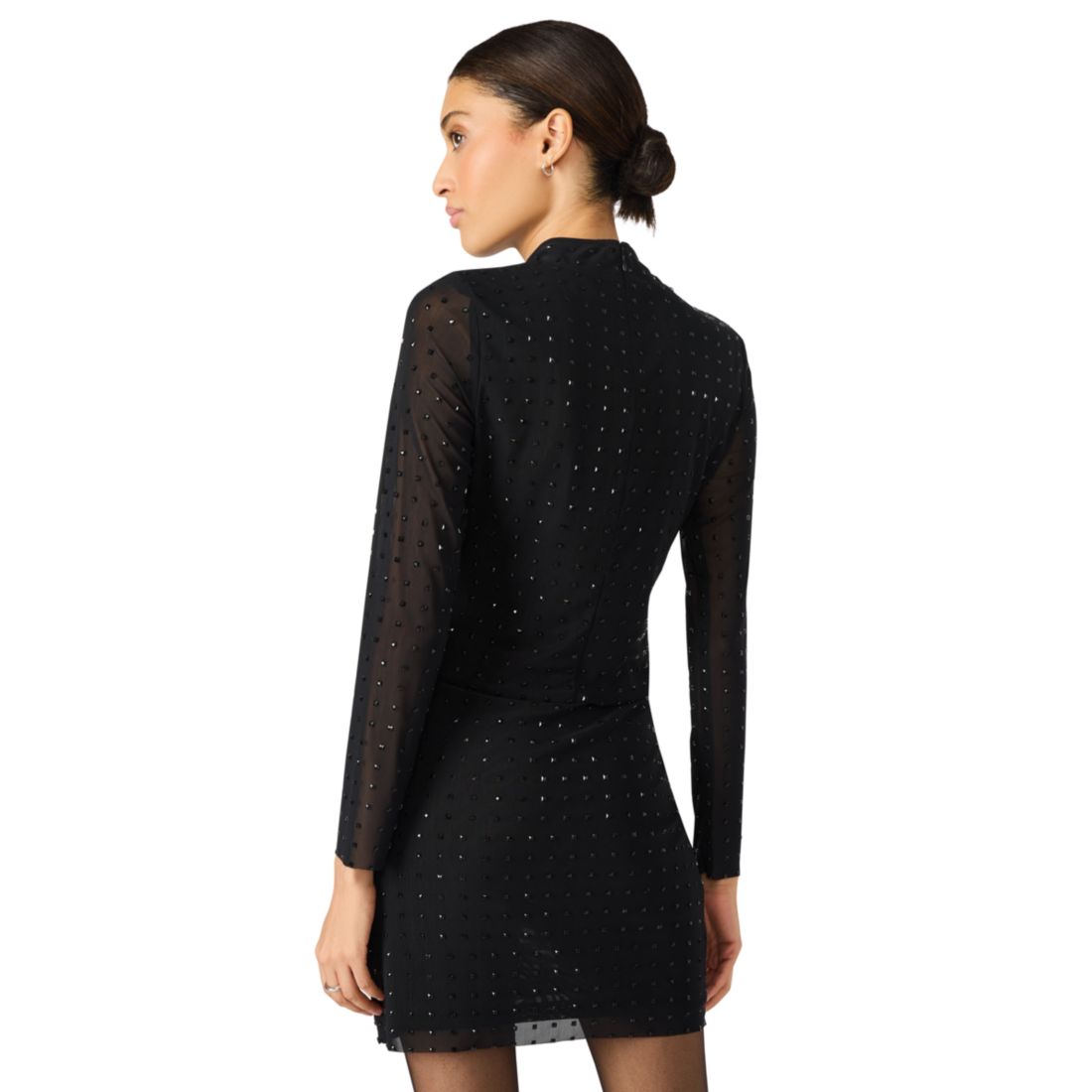 Steve Madden Women's Melvina Mock Neck Long Sleeve Top