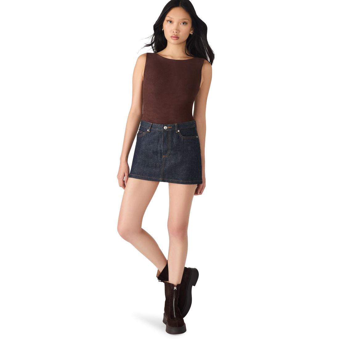 Steve Madden Women's Ornellia Boat Neck Bodysuit