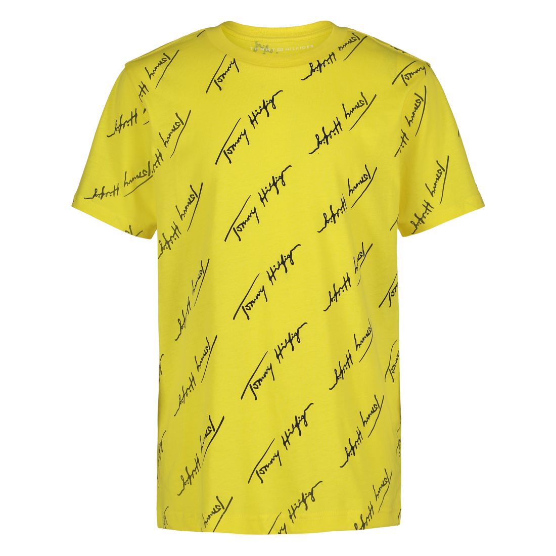Tommy Hilfiger Big Boys Angled Script Print Short Sleeve T-Shirt