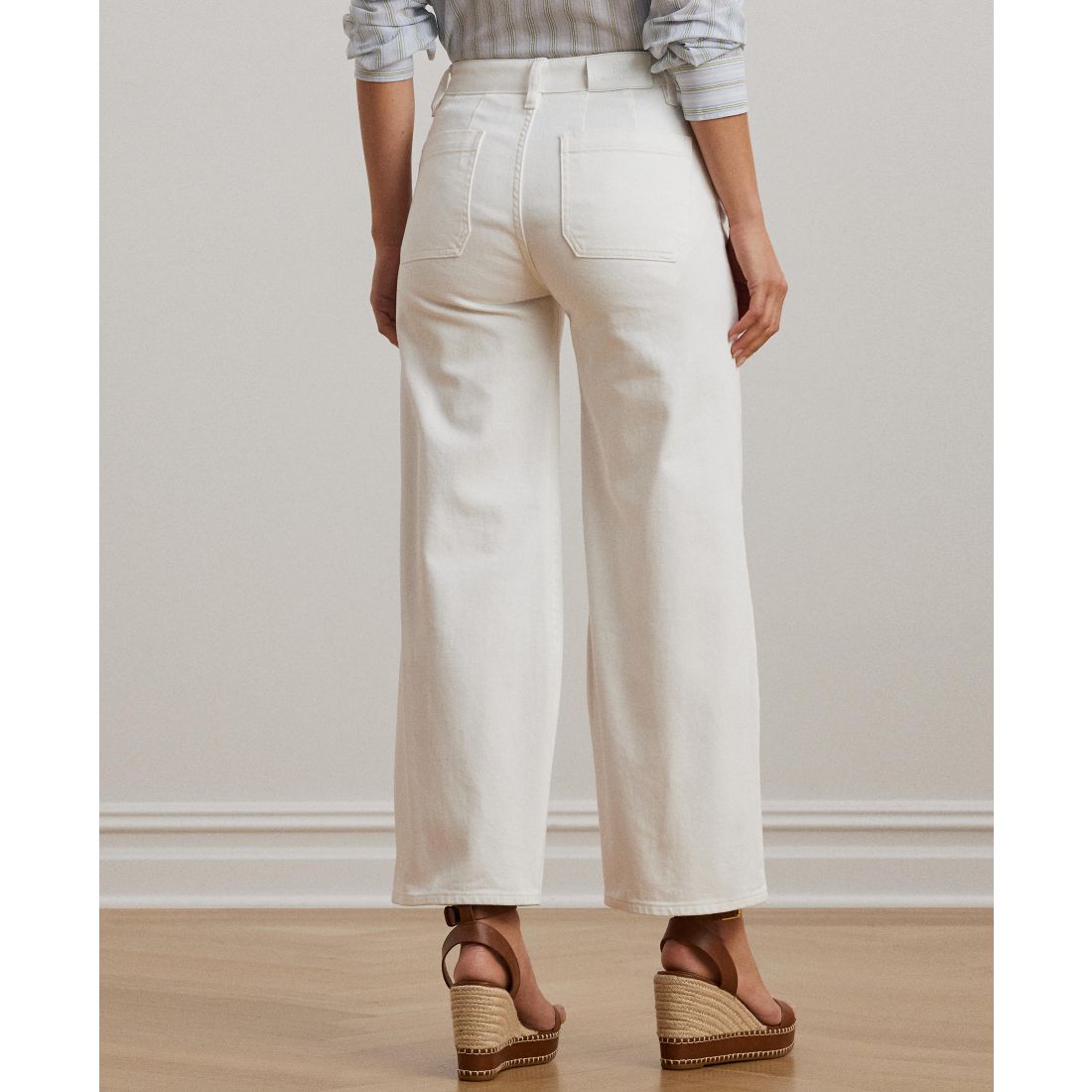 Lauren Ralph Lauren Women's High-Rise Wide-Leg Cropped Jeans