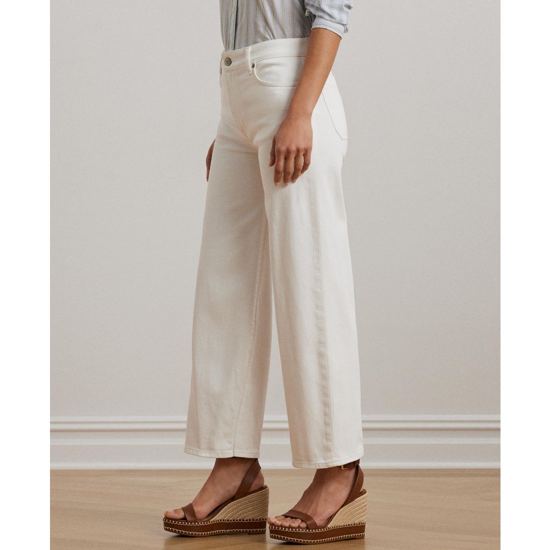 Lauren Ralph Lauren Women's High-Rise Wide-Leg Cropped Jeans