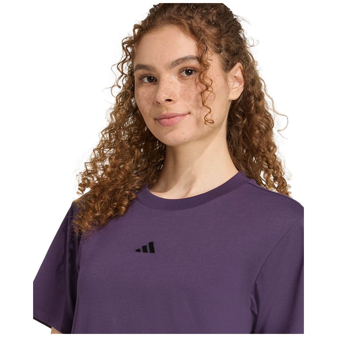 adidas Women's Short-Sleeve Cotton Crewneck Logo T-Shirt