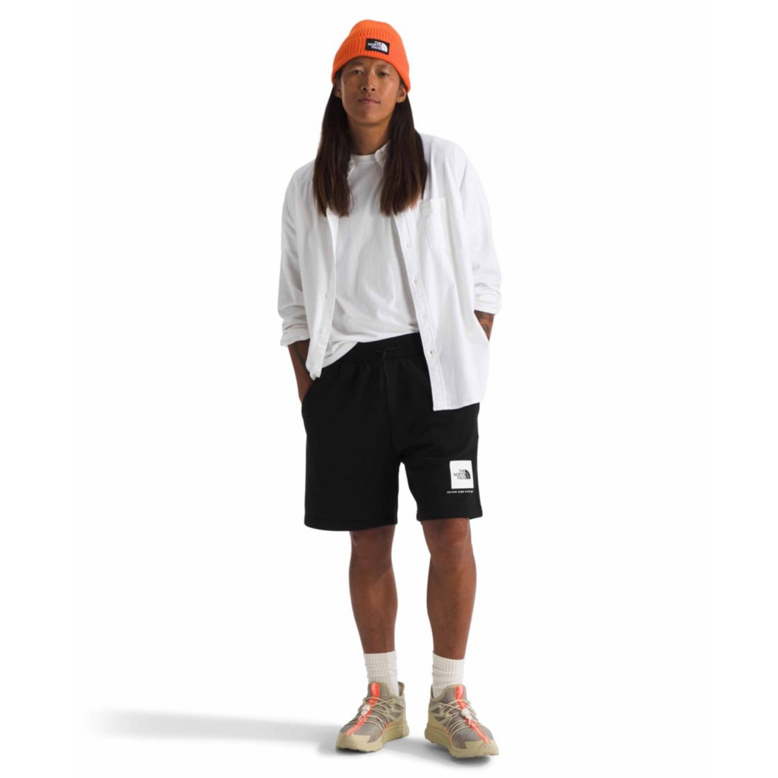 The North Face Men's Box Regular Shorts - Black, White