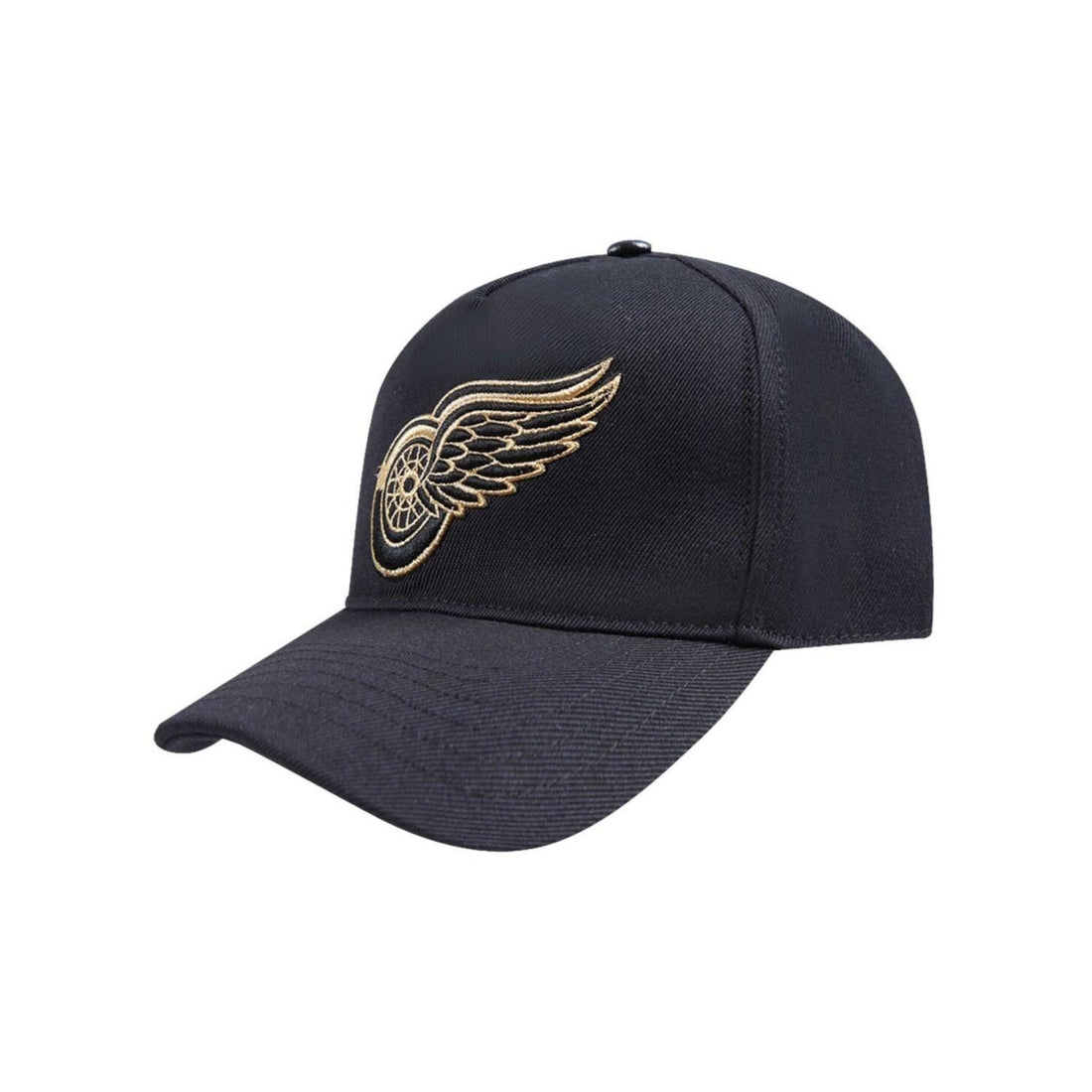 Pro Standard Men's Black Detroit Red Wings Metallic Logo Pinch Front Adjustable Hat