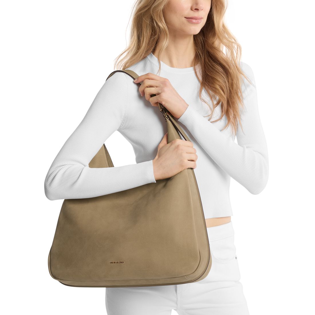 Michael Michael Kors Nolita Large Hobo Leather Shoulder Bag