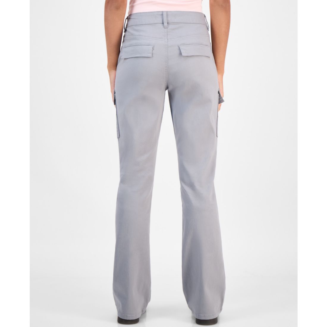 Madden Girl Juniors' High-Rise Twill Bootcut Cargo Pants