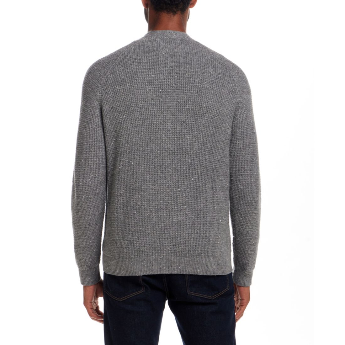 Weatherproof Vintage Men's Waffle Donegal Cardigan Sweater