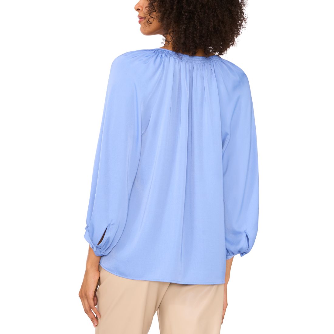 Vince Camuto Women's Tie-Neck Peasant-Sleeve Blouse