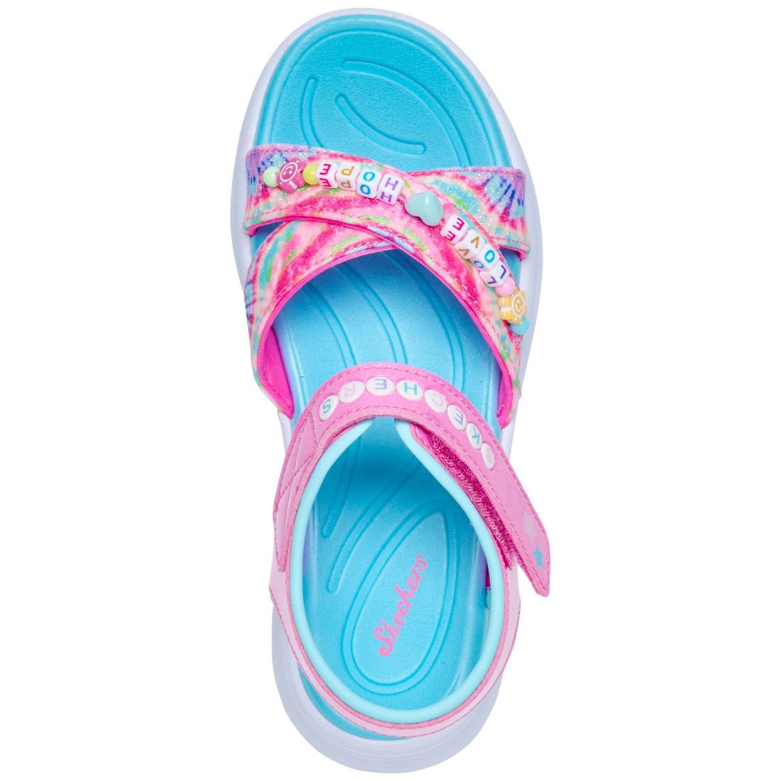 Skechers Little Girls' Jumpsters Sandal - Tie Dye BFFs Sandals from Finish Line - Pink, Multi