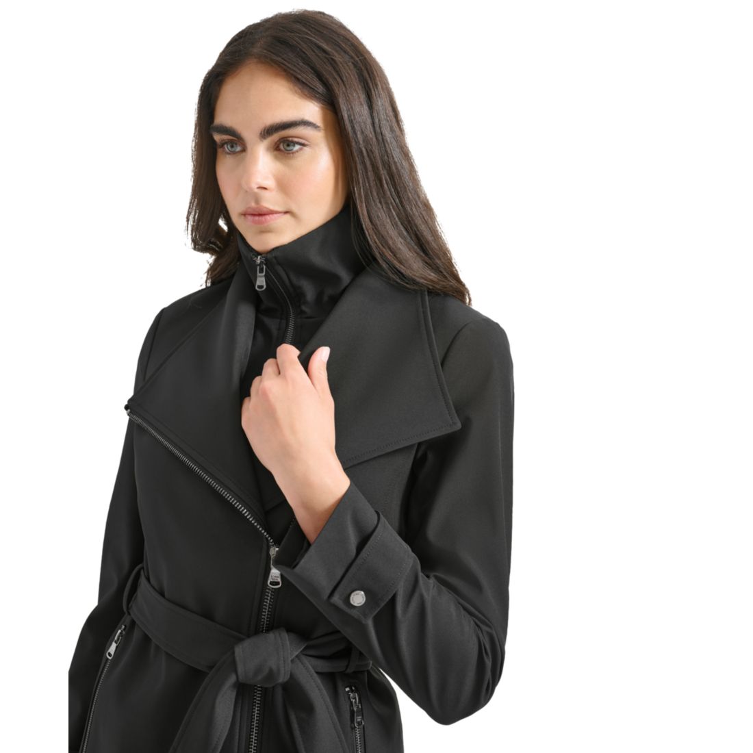 Calvin Klein Women's Long Sleeve Belted Wrap Coat