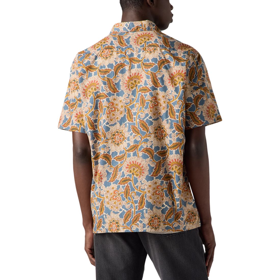 Levi's Men's Sunset Short Sleeve Floral Print Button-Front Camp Shirt