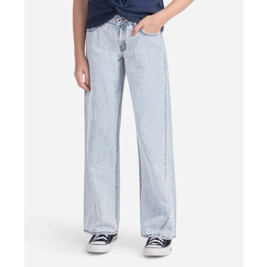 abercrombie kids Girls Low-Rise Seamed Baggy Jeans