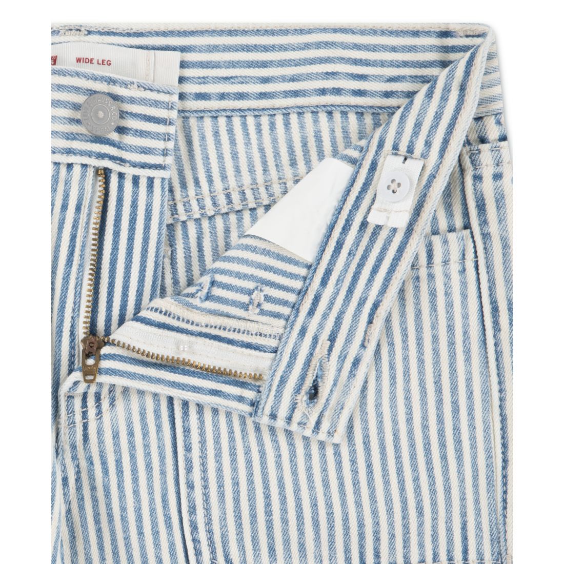 Levi's Girls' 7-16 Railroad Striped Wide Leg Jeans