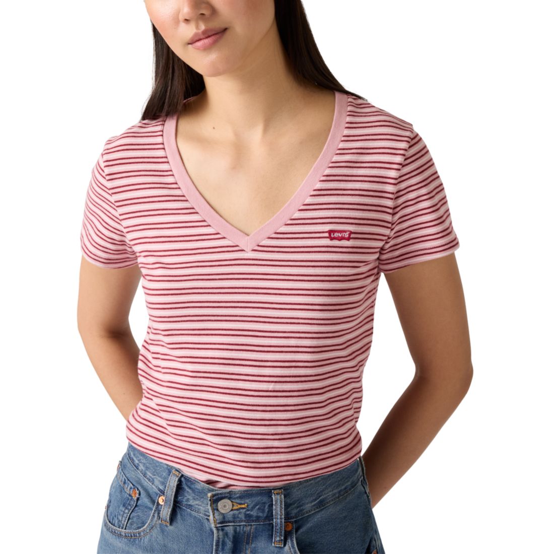 Levi's Women's Perfect Cotton V-Neck Short-Sleeve T-Shirt