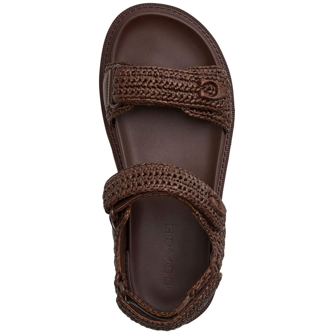 Coach Women's Brynn Raffia Round Toe Sandals