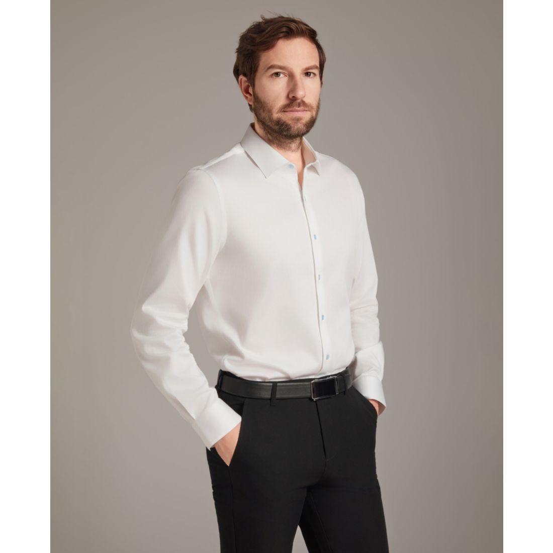 Bar Iii Men's Sateen Solid Contrast Buttons Dress Shirt, Macy's Exclusive