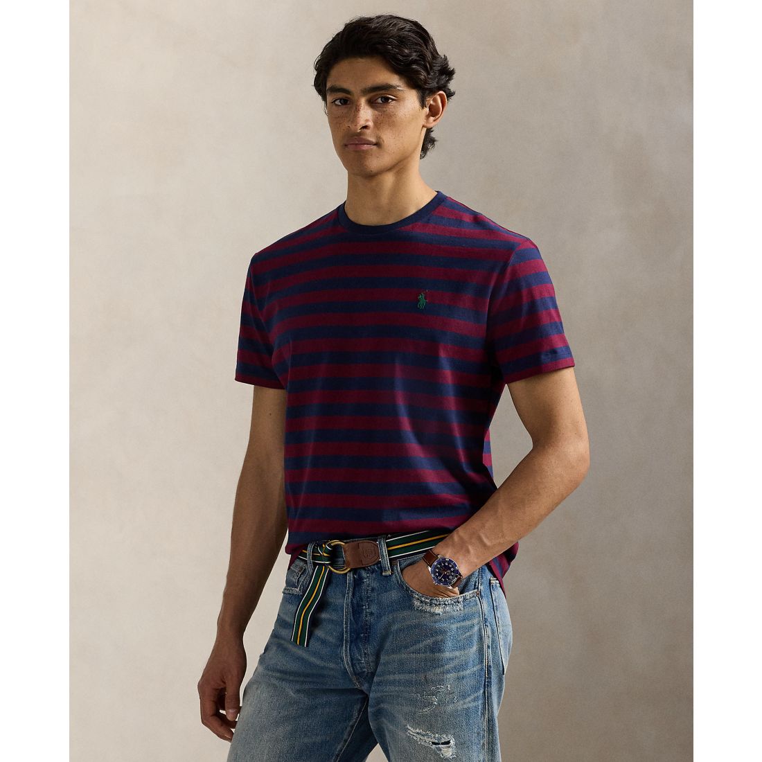 Polo Ralph Lauren Men's Classic-Fit Striped Jersey T-Shirt