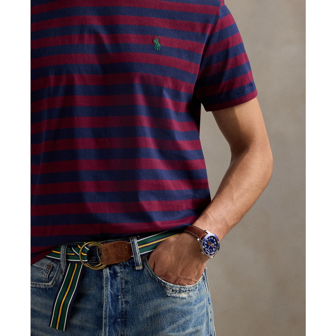 Polo Ralph Lauren Men's Classic-Fit Striped Jersey T-Shirt